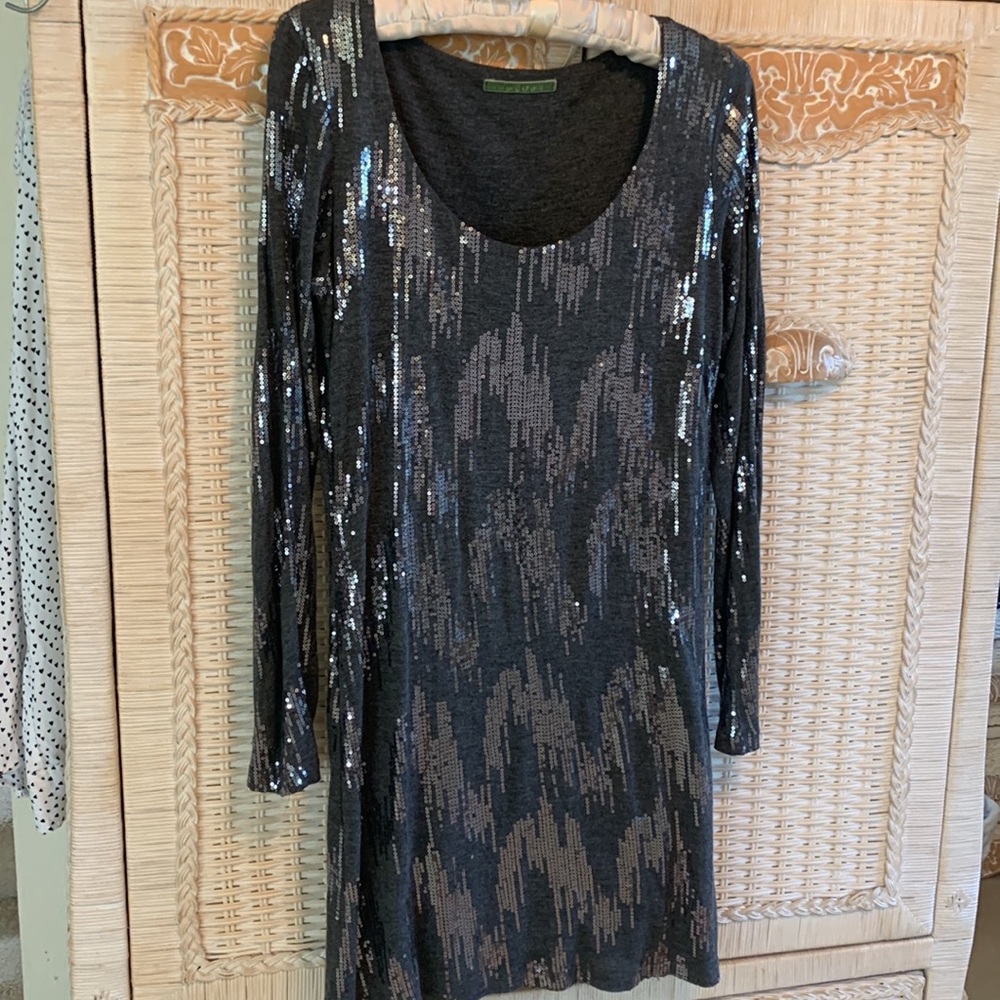Sequined Grey Mini